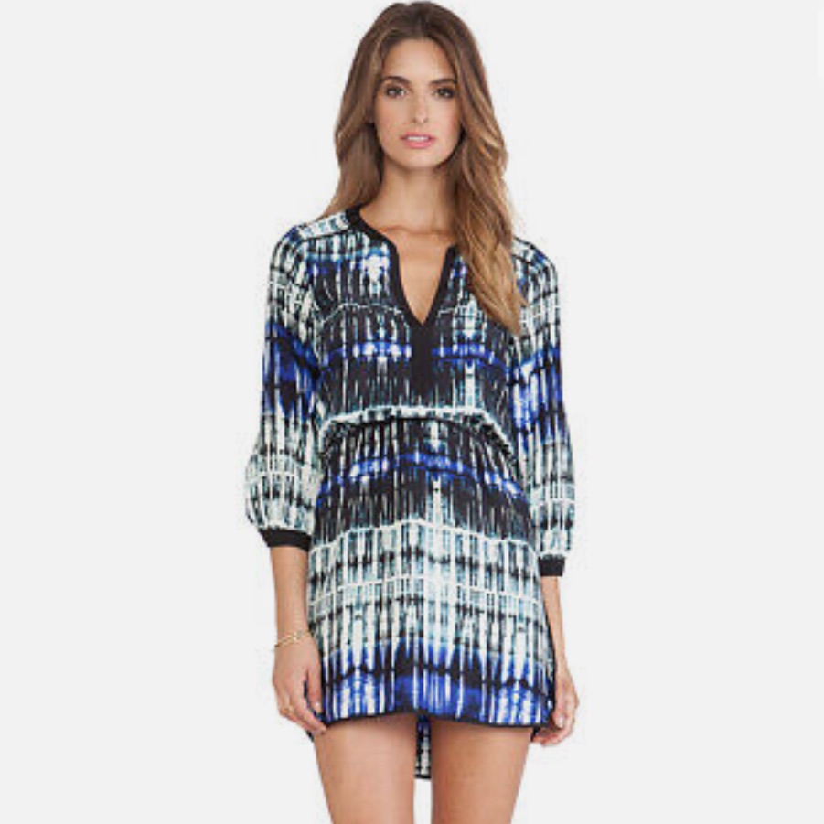Parker Sz S Mallory V Neck Pullover Silk Mini Dress | Nwot